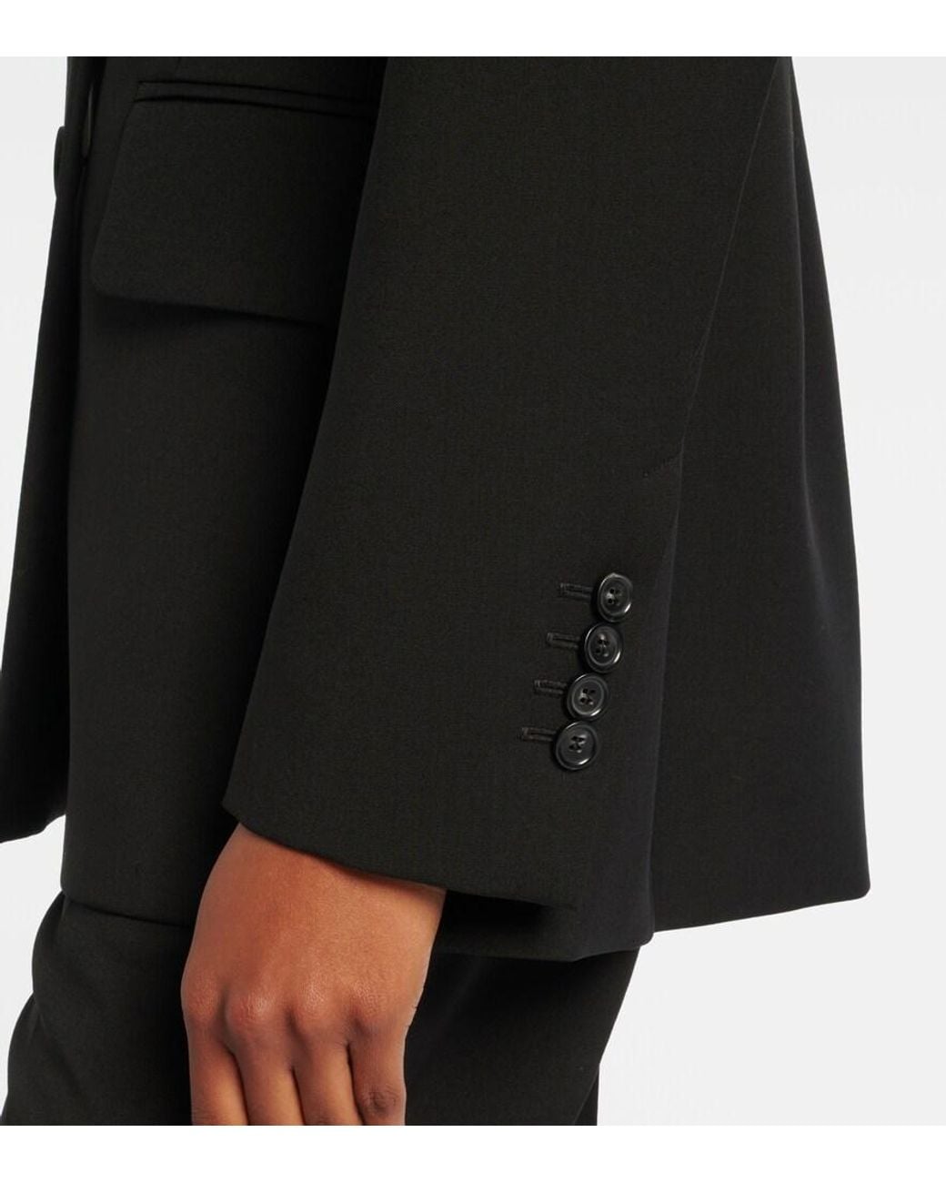 Sportmax Black Virgin Wool Blazer