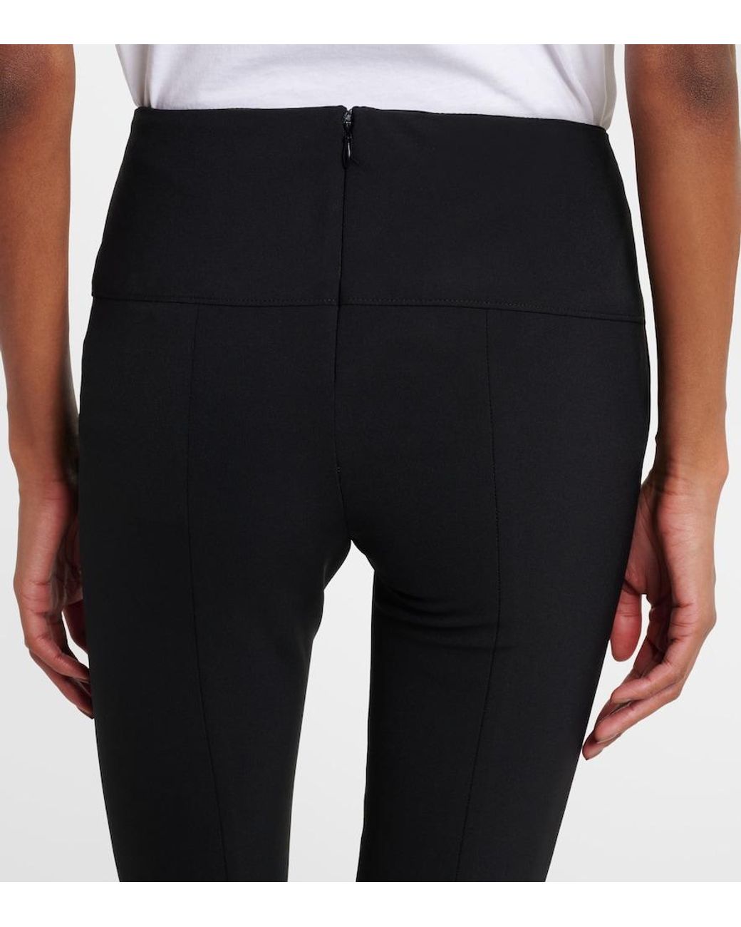 Veronica Beard Black Scuba Cropped Slim Pants