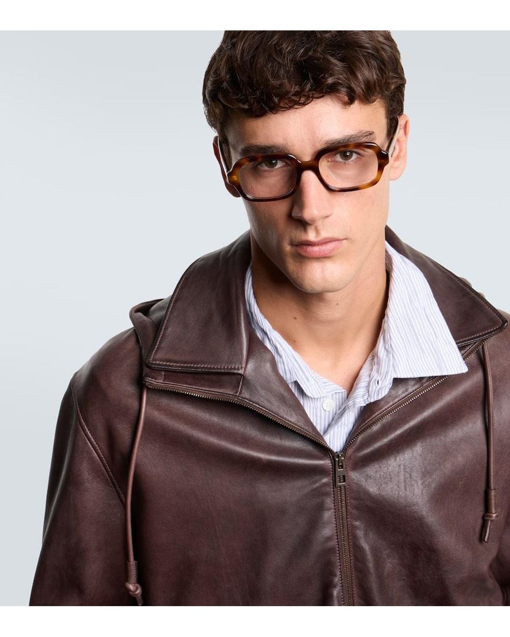Loewe Brown Slim Square Glasses for men