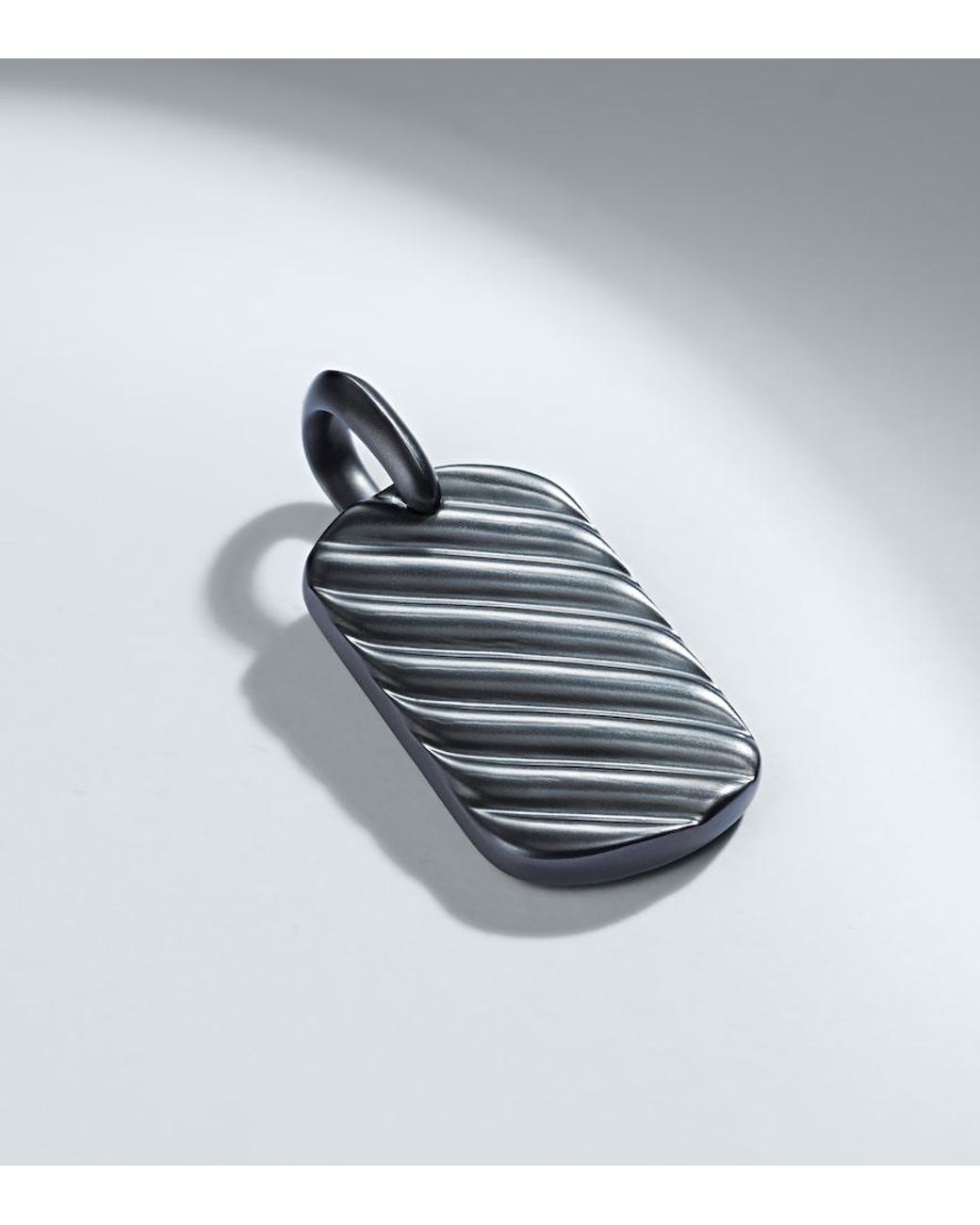 David Yurman White Sculpted Cable Pendant for men