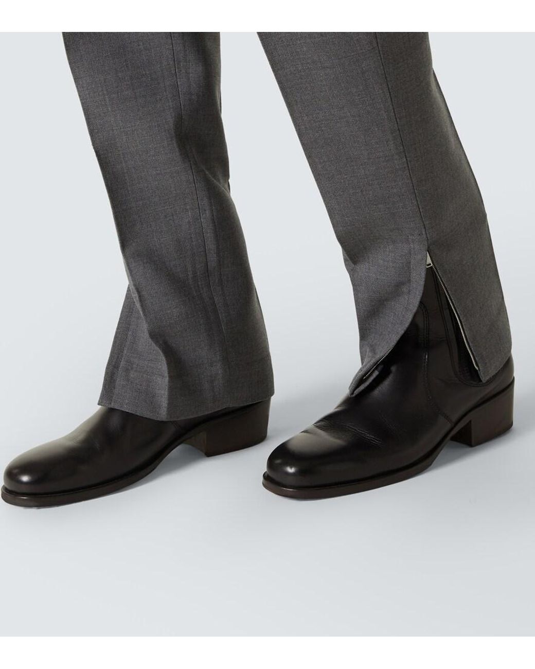 Jil Sander Gray Virgin Wool Tapered Pants for men