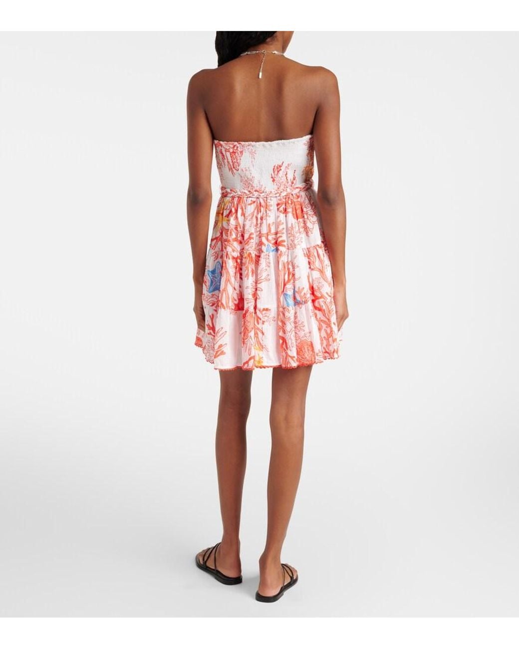 Poupette Red Christine Printed Cotton Minidress
