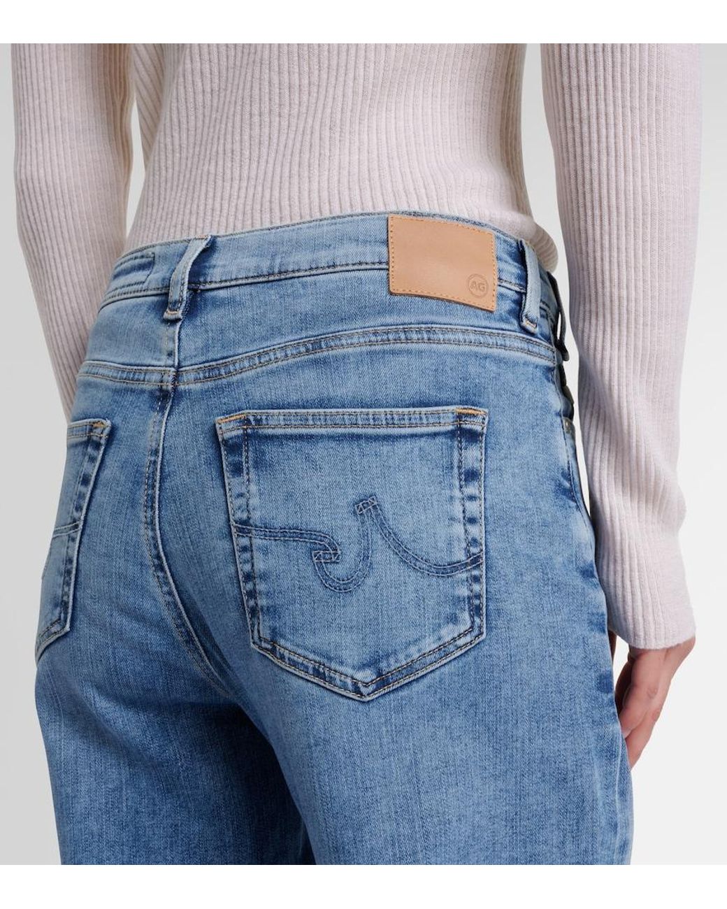 AG Jeans Blue New Baggy Wide-Leg Jeans