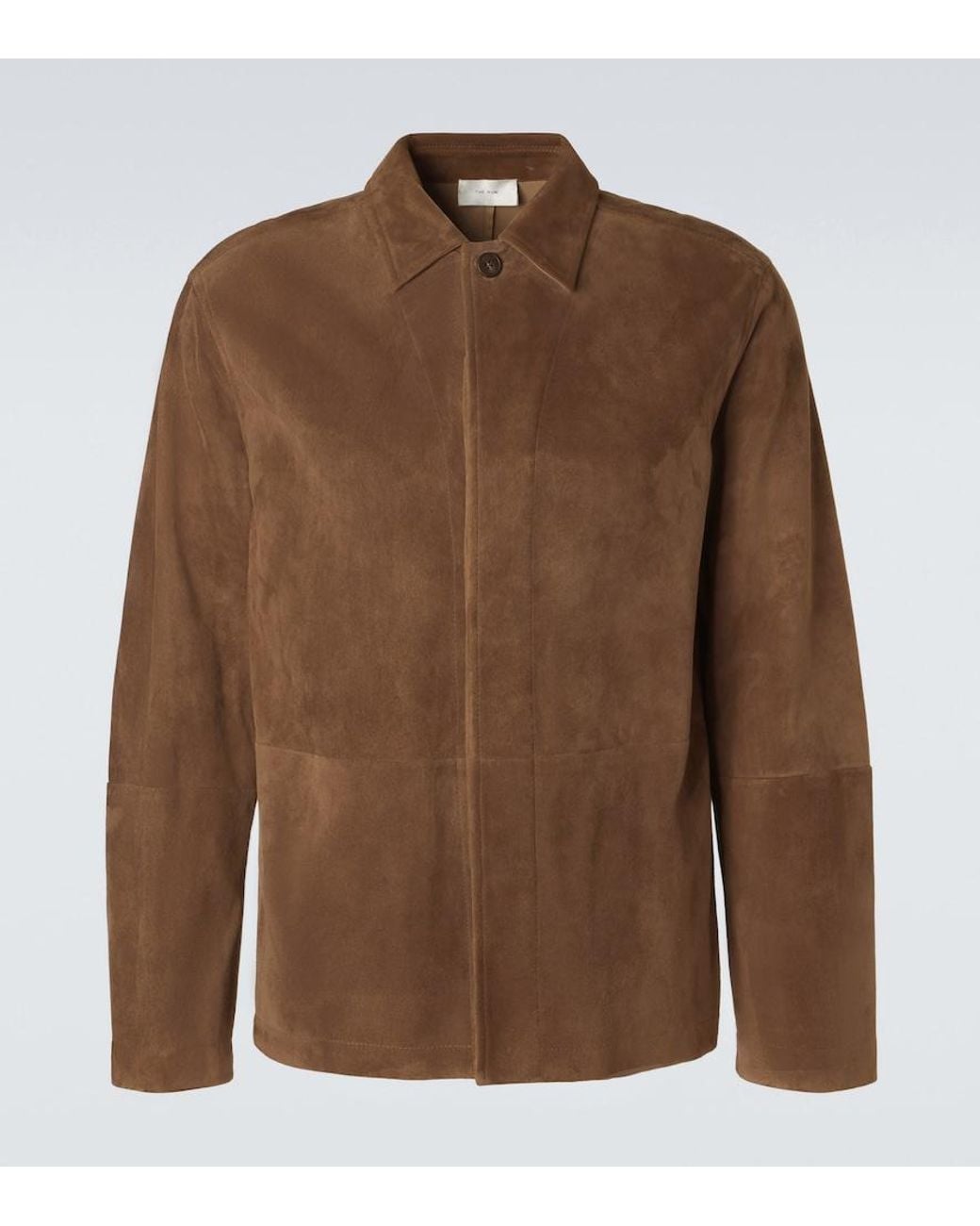 The Row Brown Ulrich Paneled Suede Jacket for men