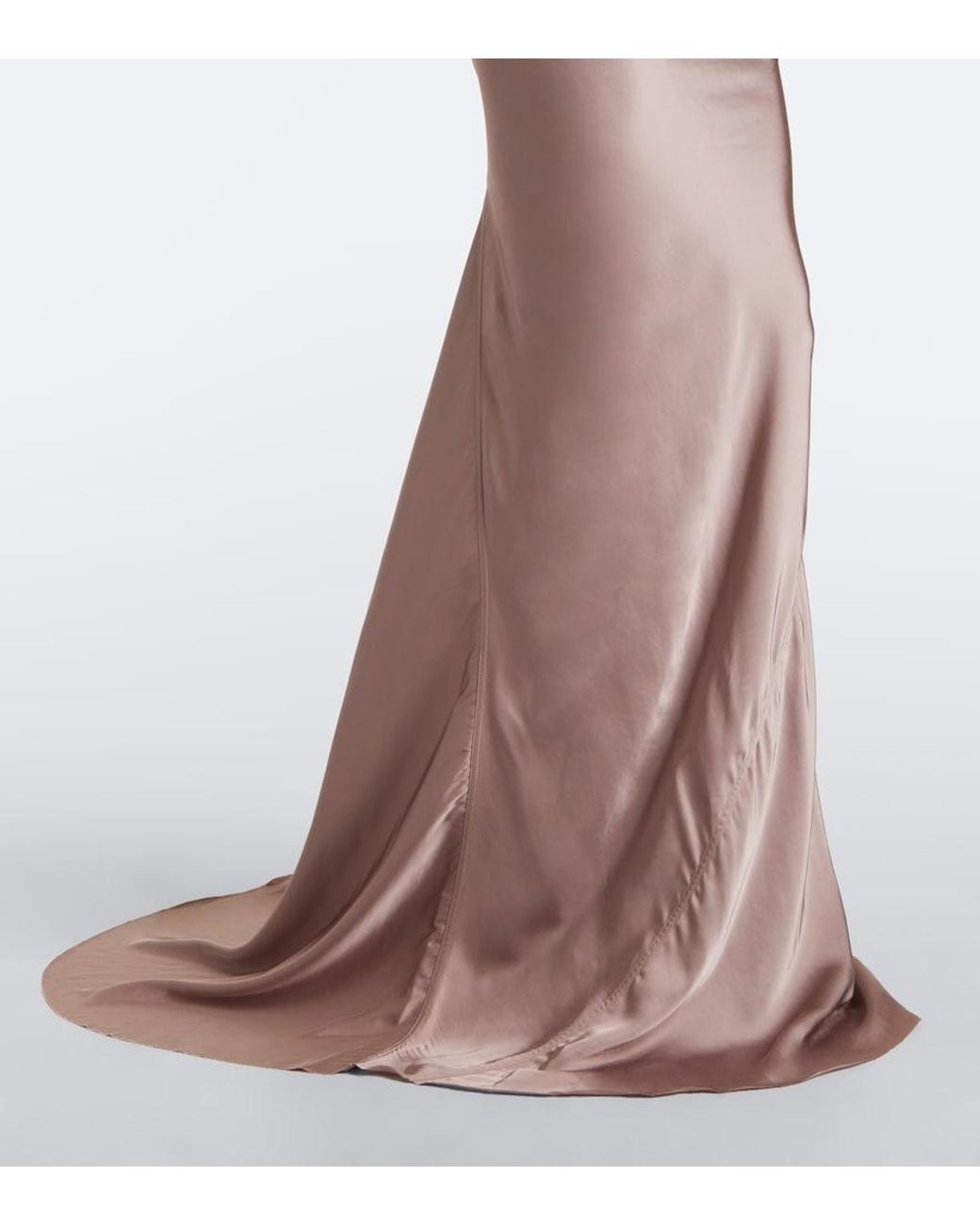 Rick Owens Pink Coda Satin Maxi Skirt
