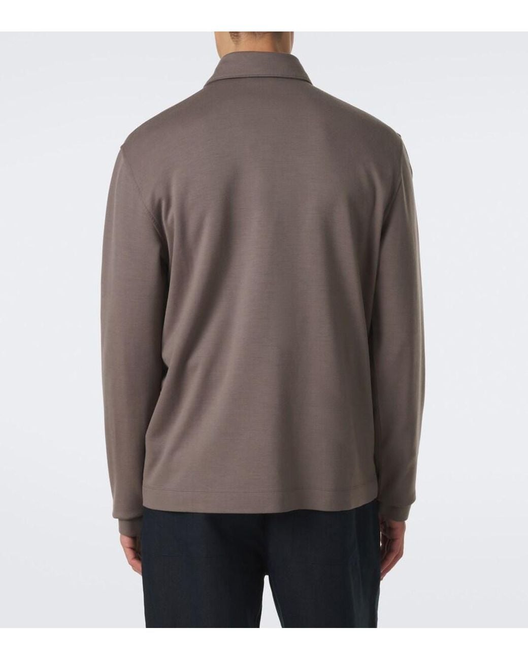 Orlebar Brown Brown Ben Wool Jersey Polo Shirt for men