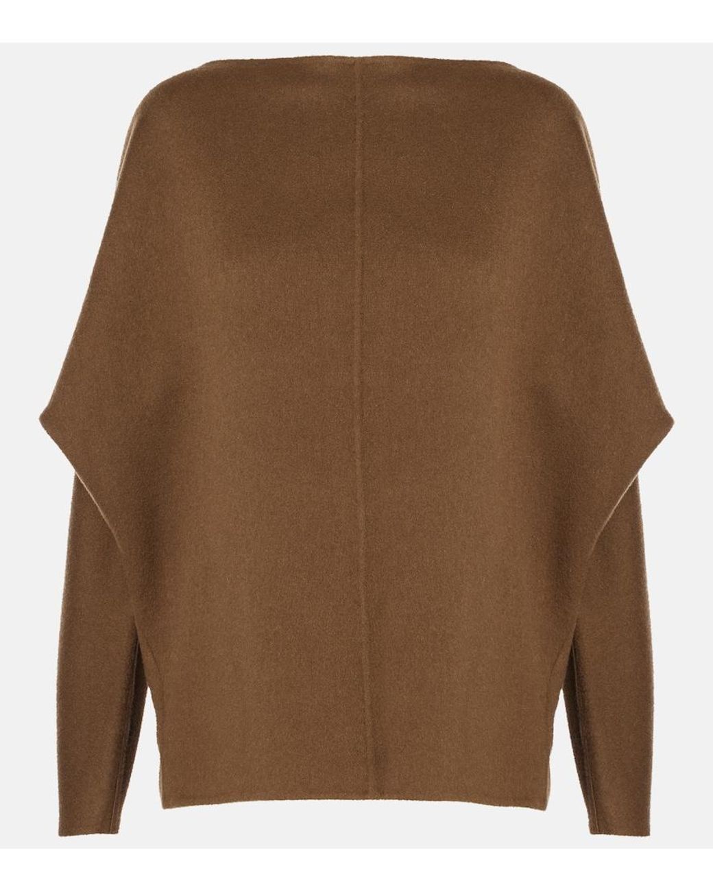 TOVE Brown Wool-Blend Long-Sleeve Knit Top