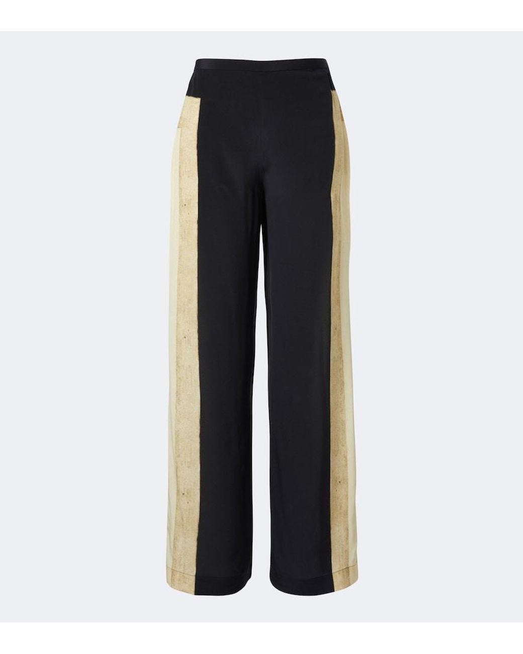 Sir Blue Sona Silk Wide-Leg Pants