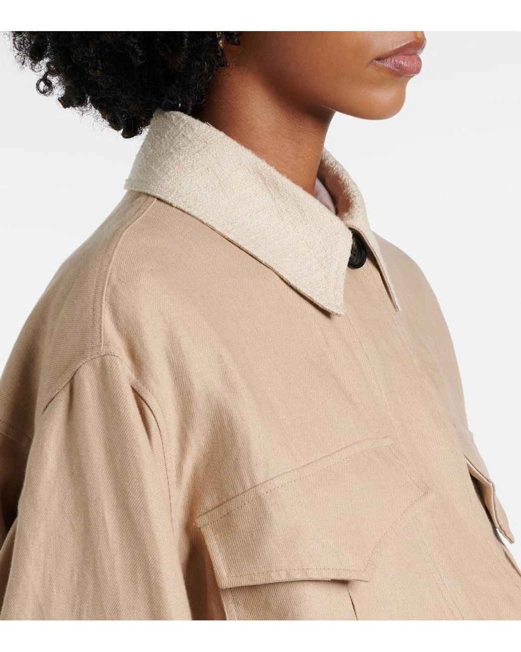 Loro Piana Natural Dillon Linen Crepe Jacket