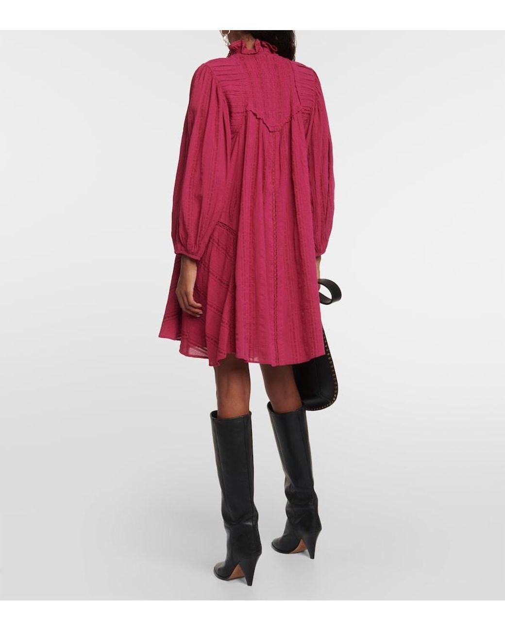 Isabel Marant Pink Isma Cotton-Blend Minidress