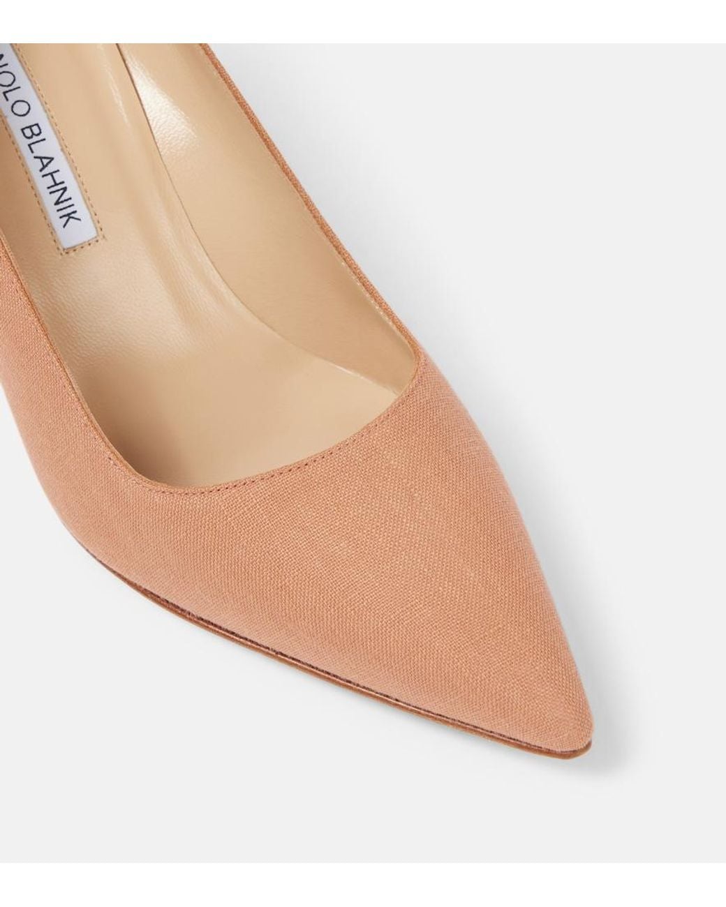 Manolo Blahnik Natural Tora 70 Pumps