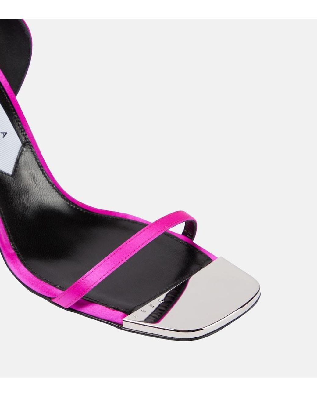 Area Pink X Sergio Rossi Amazon Feather-Trimmed Sandals