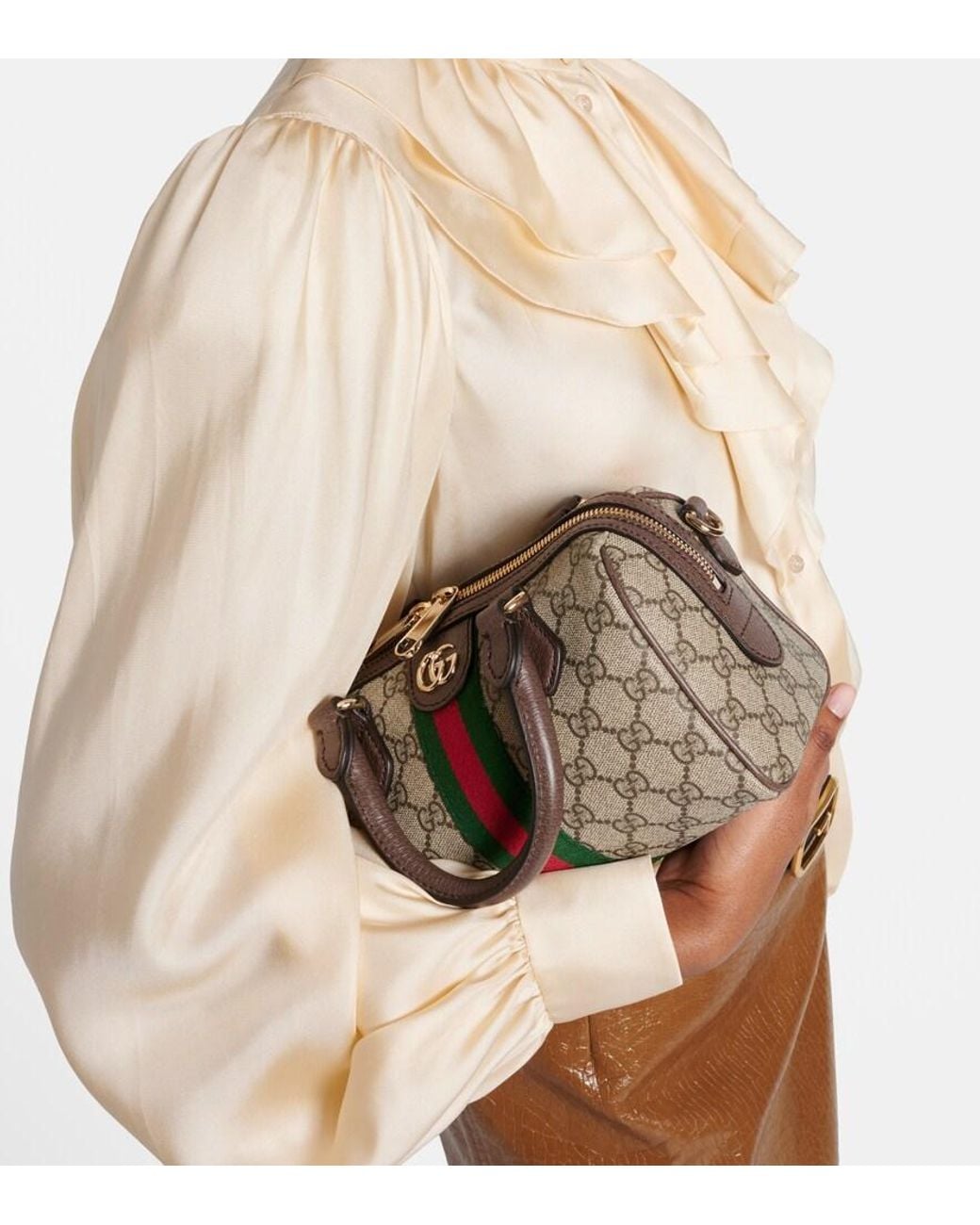 Gucci Multicolor Ophidia Gg Top-Handle Bag