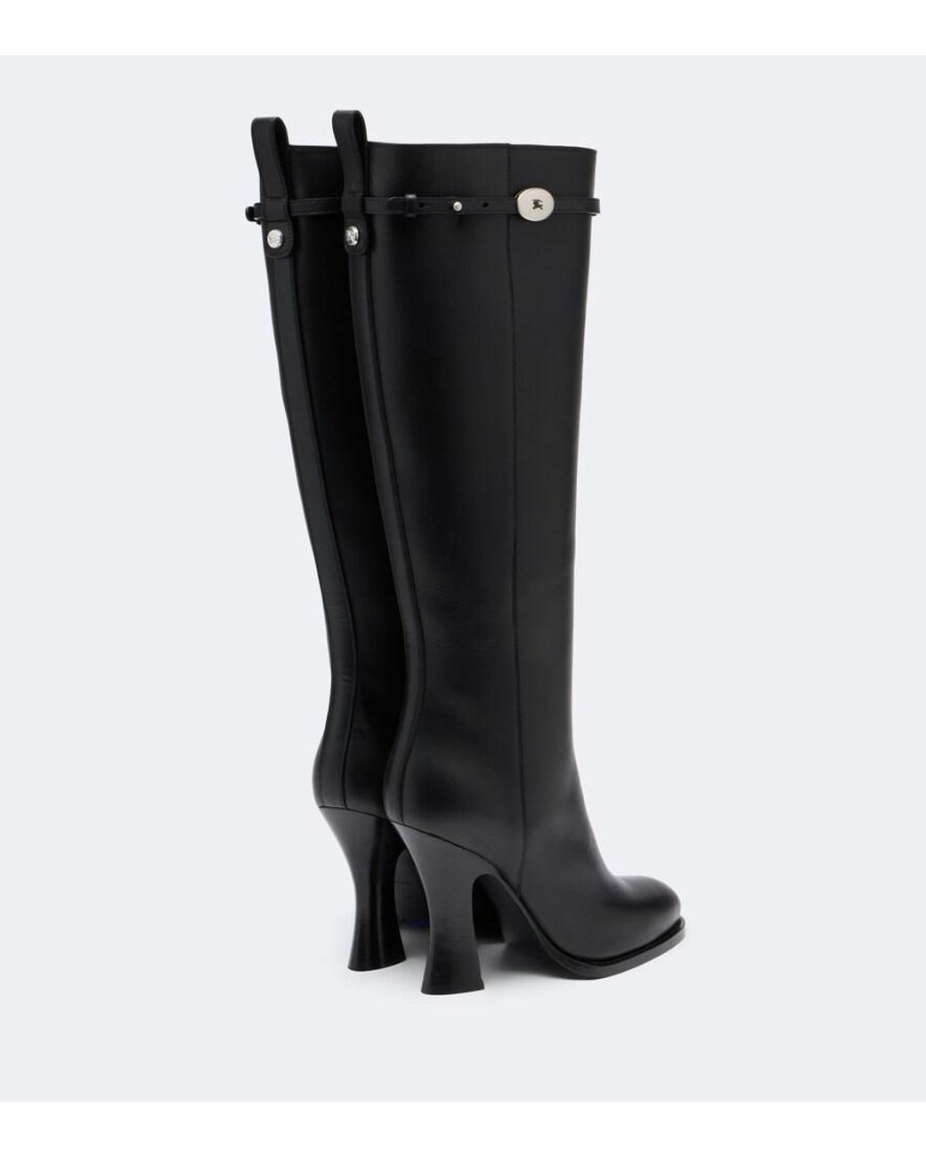 Burberry Black Ekd Leather Knee-High Boots