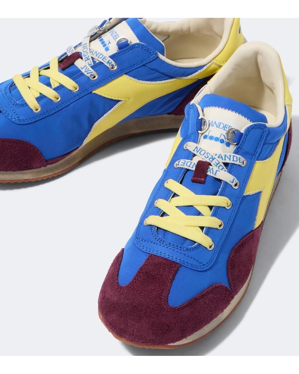 J.W. Anderson Blue X Diadora Equipe Leather Sneakers for men