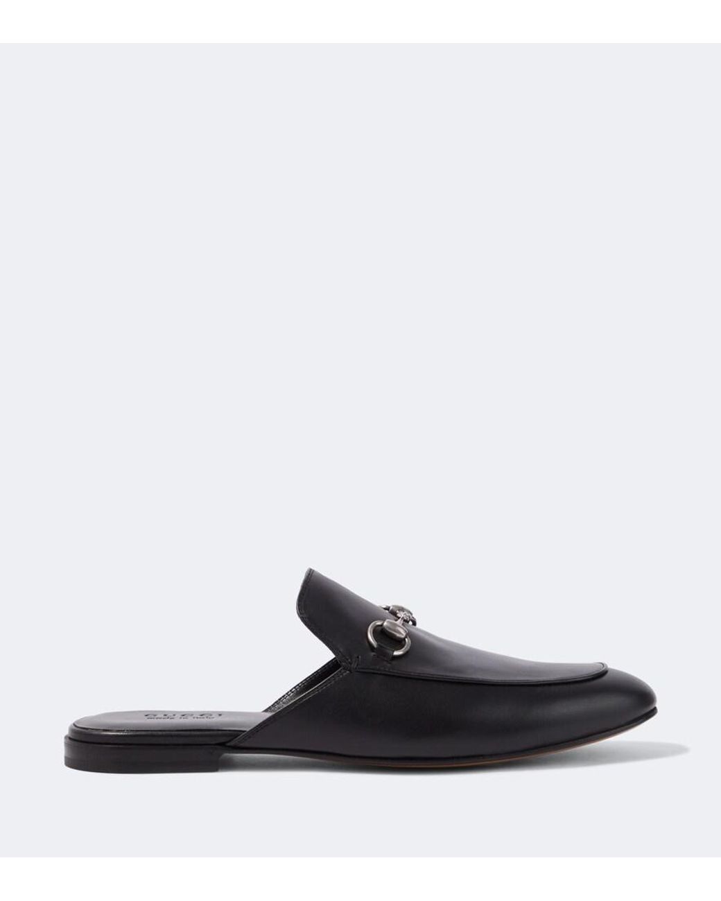 Gucci Black Jordaan Leather Mules for men