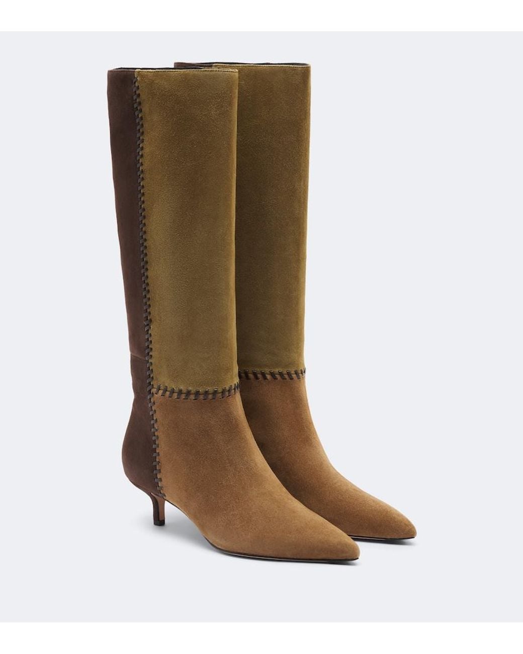 Veronica Beard Brown Lisa Suede Knee-High Boots