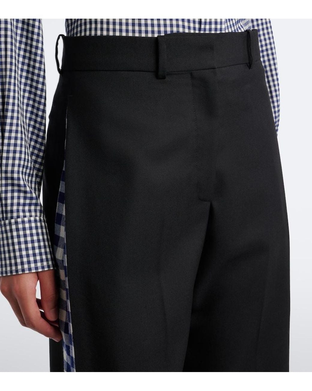 Loewe Black Wool Wide-Leg Pants