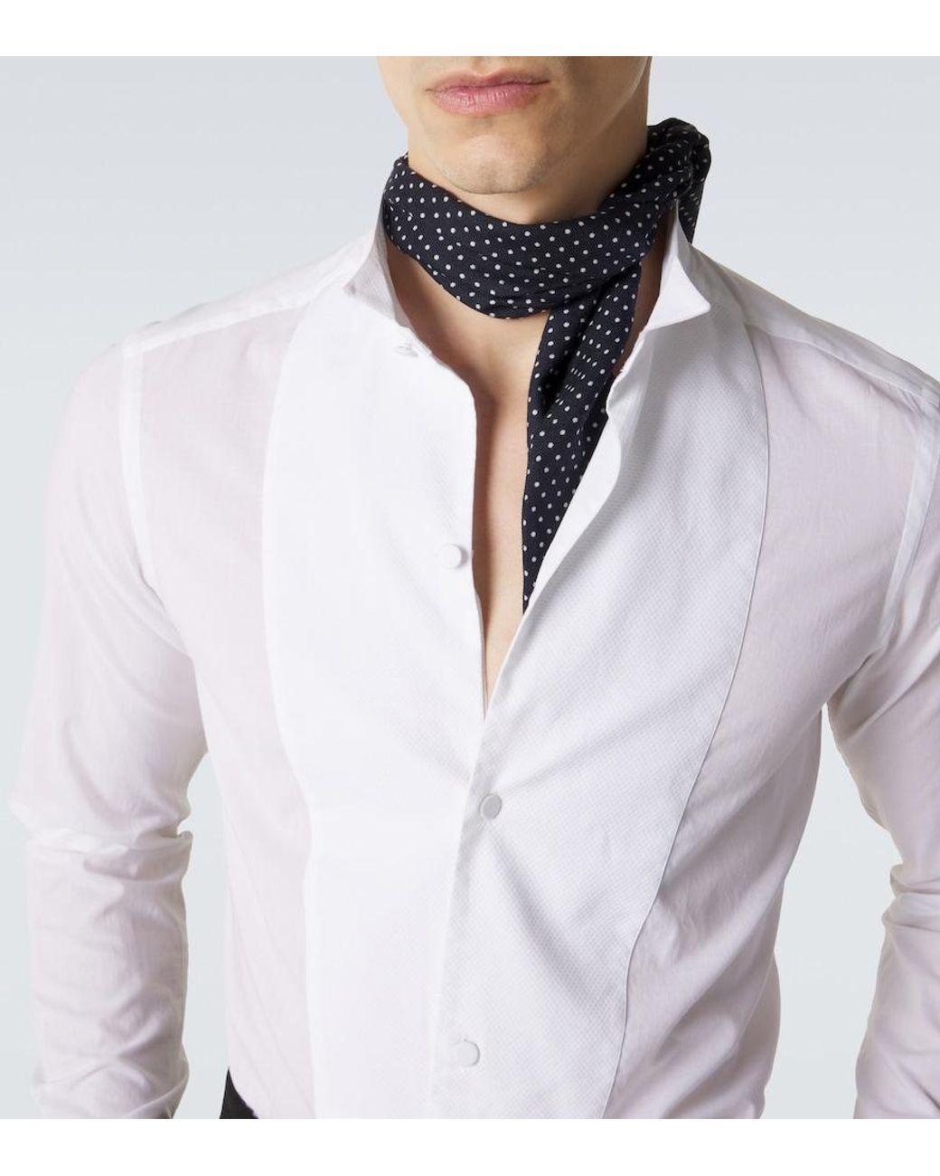 Tom Ford White Cotton Muslin Shirt for men
