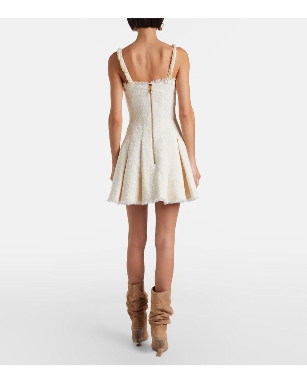 Balmain Natural Tweed Minidress