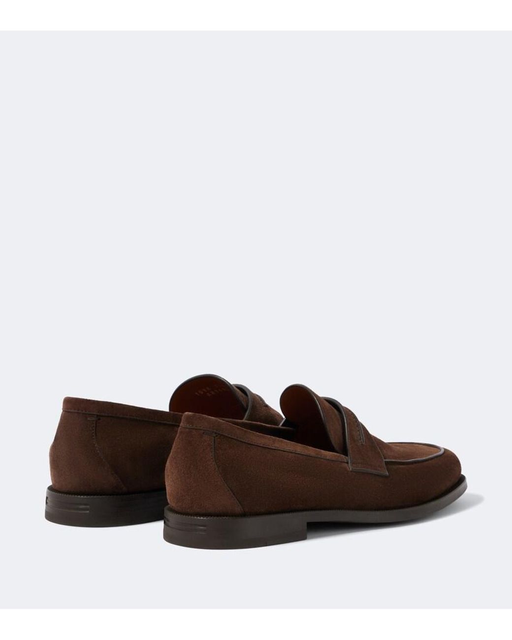 Zegna Brown Suede Loafers for men