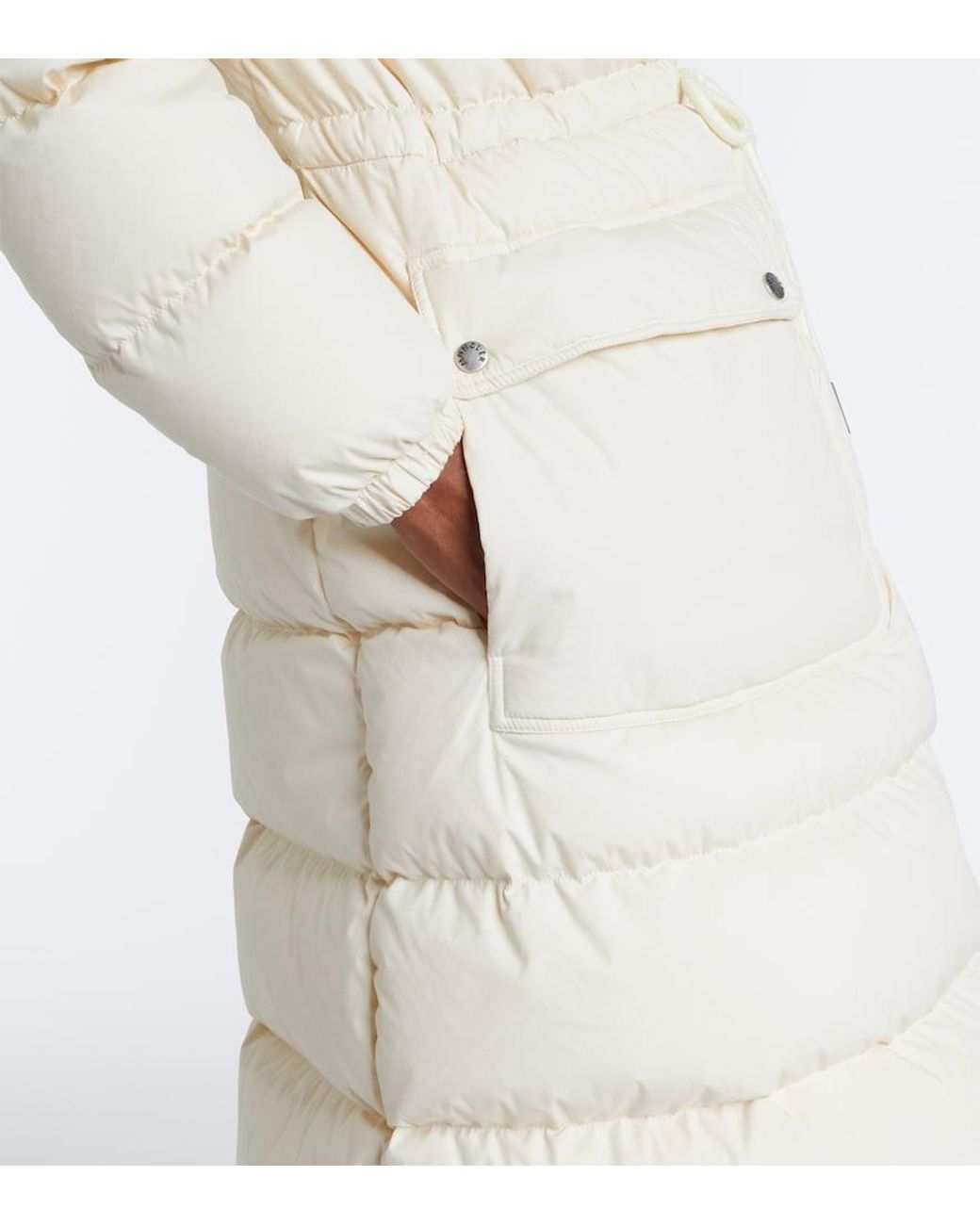 Moncler Natural Pic Hooded Down Coat