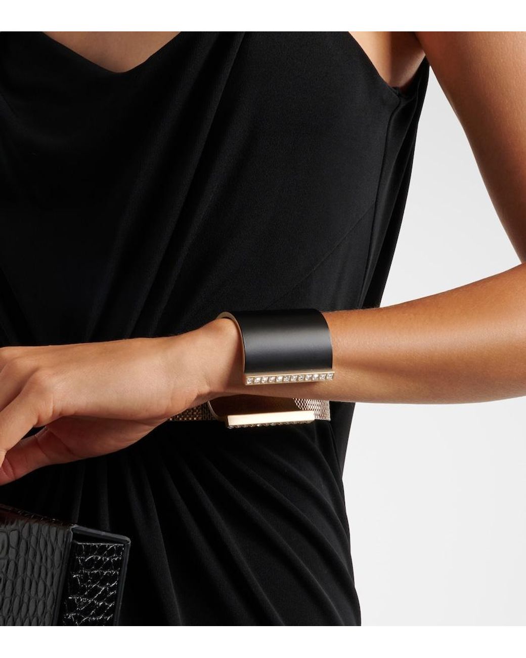 Tom Ford Black Fera Crystal-Embellished Cuff Bracelet