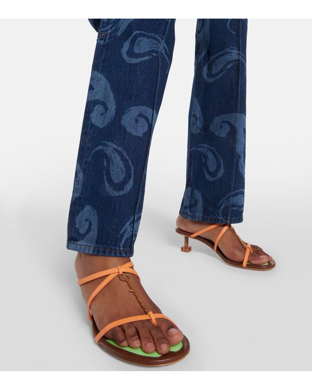 Jacquemus Multicolor Pralu 45Mm Leather Sandals