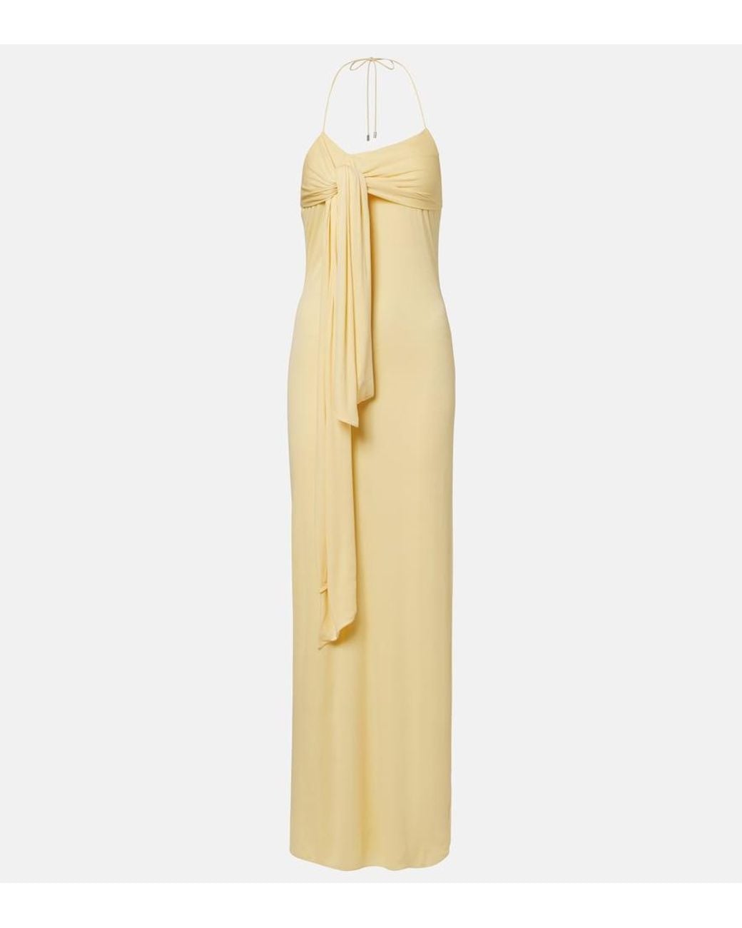 Loewe Metallic Paula's Ibiza Crepe Jersey Maxi Dress