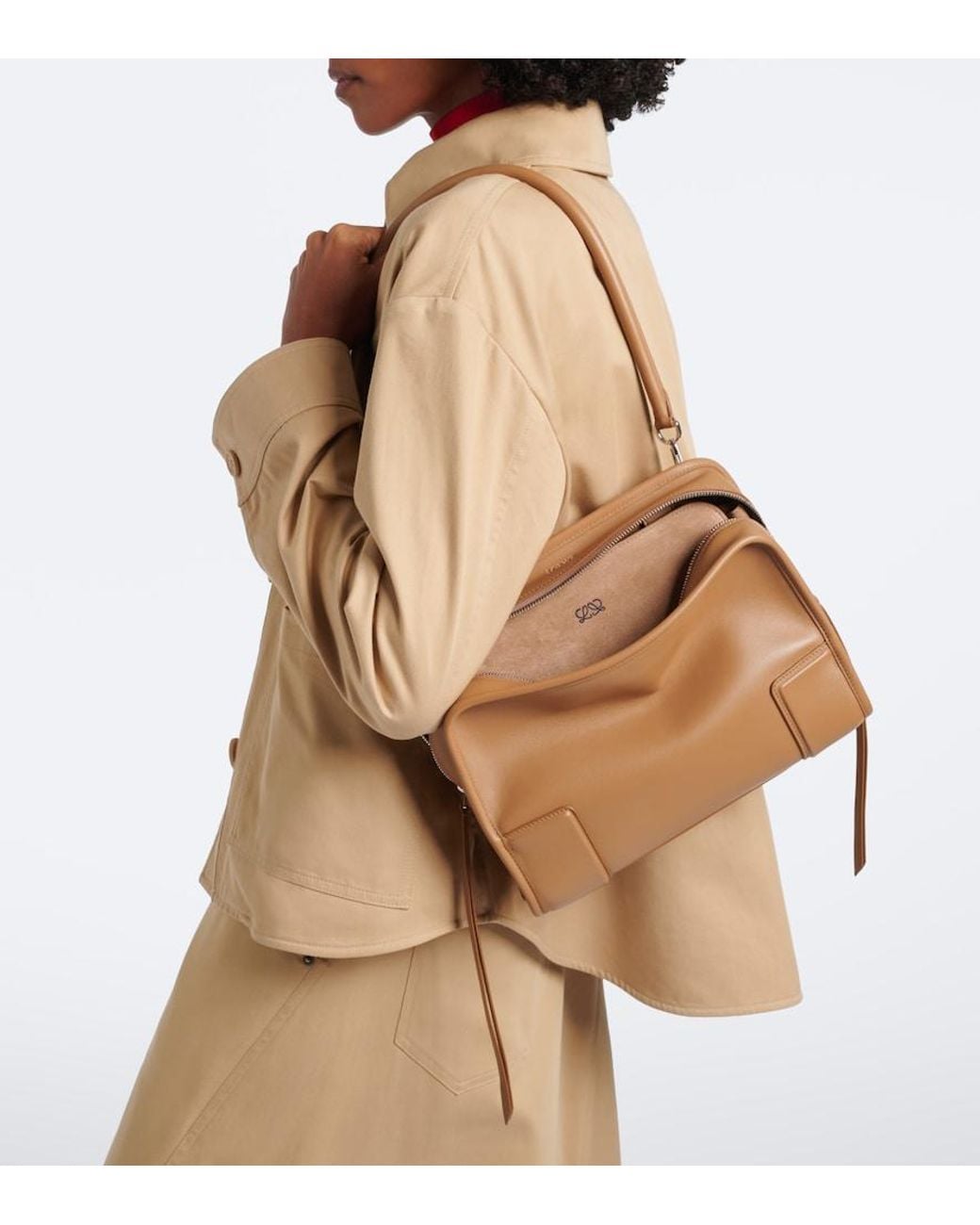 Loewe Brown Amazona 180 Medium Leather Top-Handle Bag