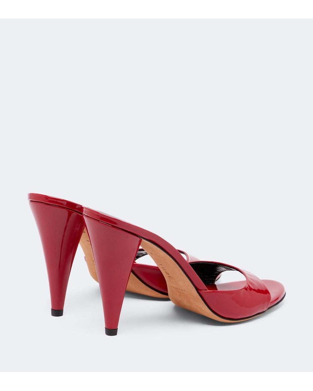 Jude Red Hew Patent Leather Mules