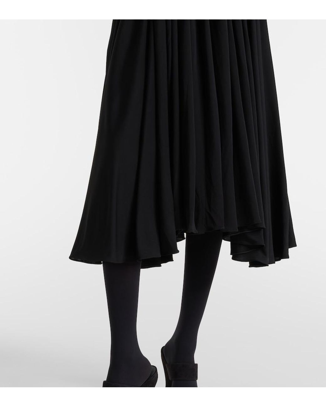 Alaïa Black Jersey Midi Dress