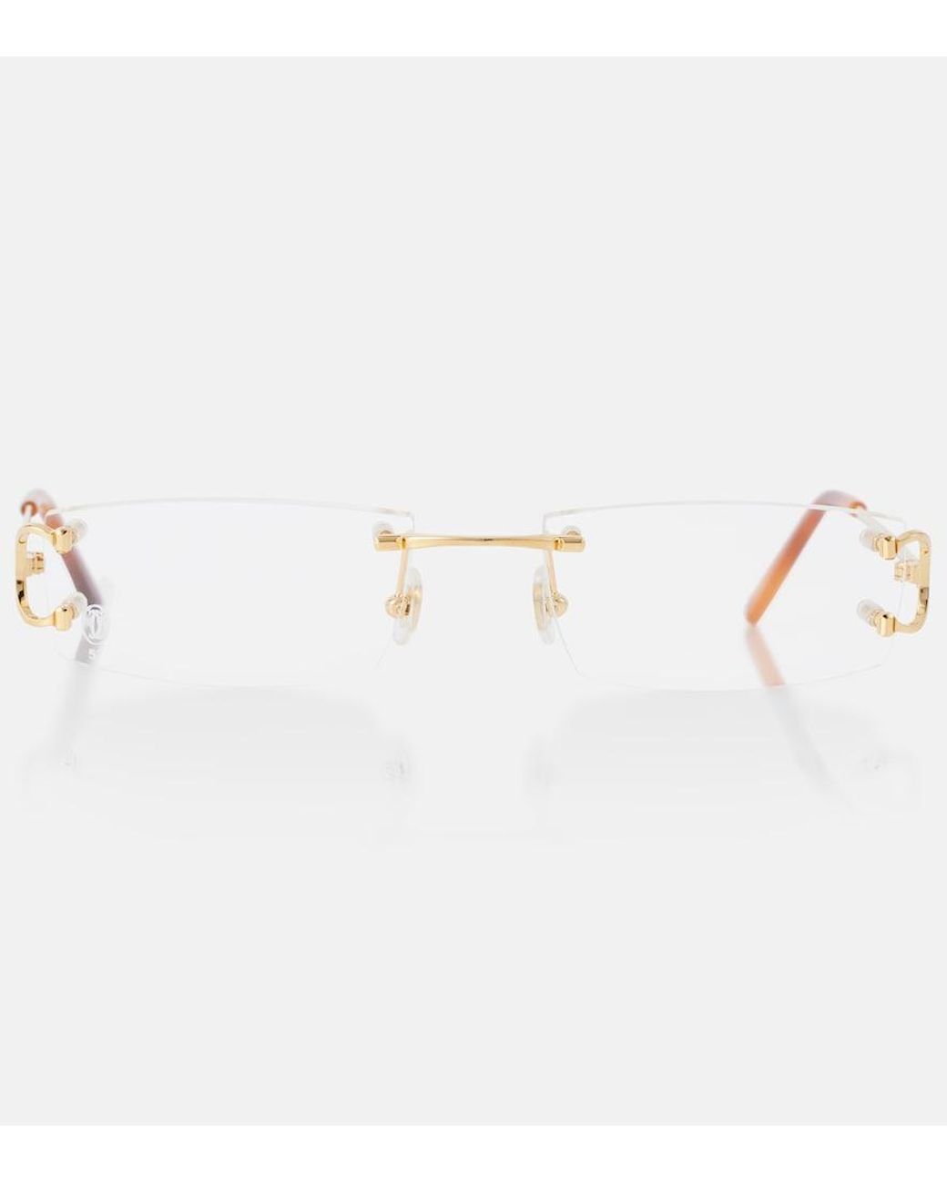 Cartier Metallic Rectangular Glasses