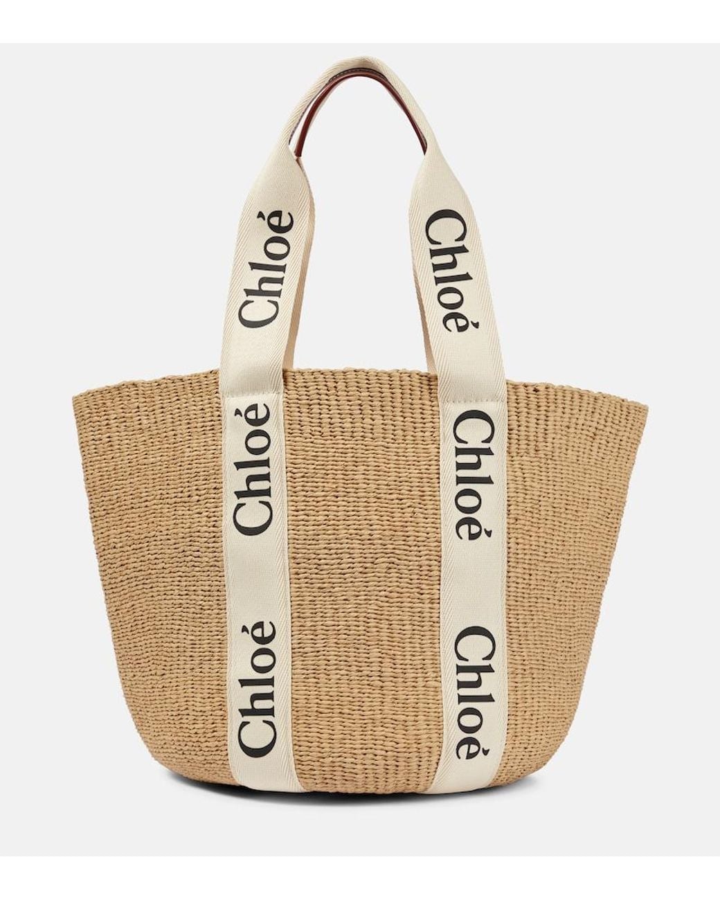 Chloé Natural X Mifuko Woody Large Raffia Tote