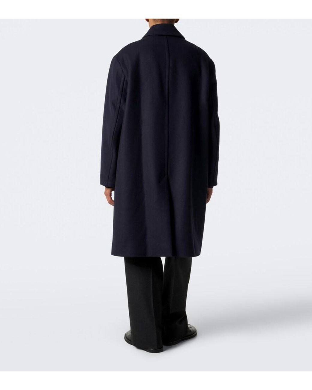 Studio Nicholson Blue Ady Wool-Blend Overcoat for men