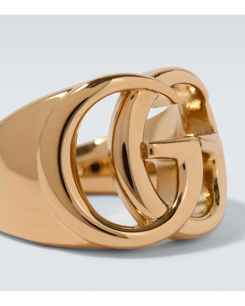 Gucci Metallic Gg Marmont Ring for men