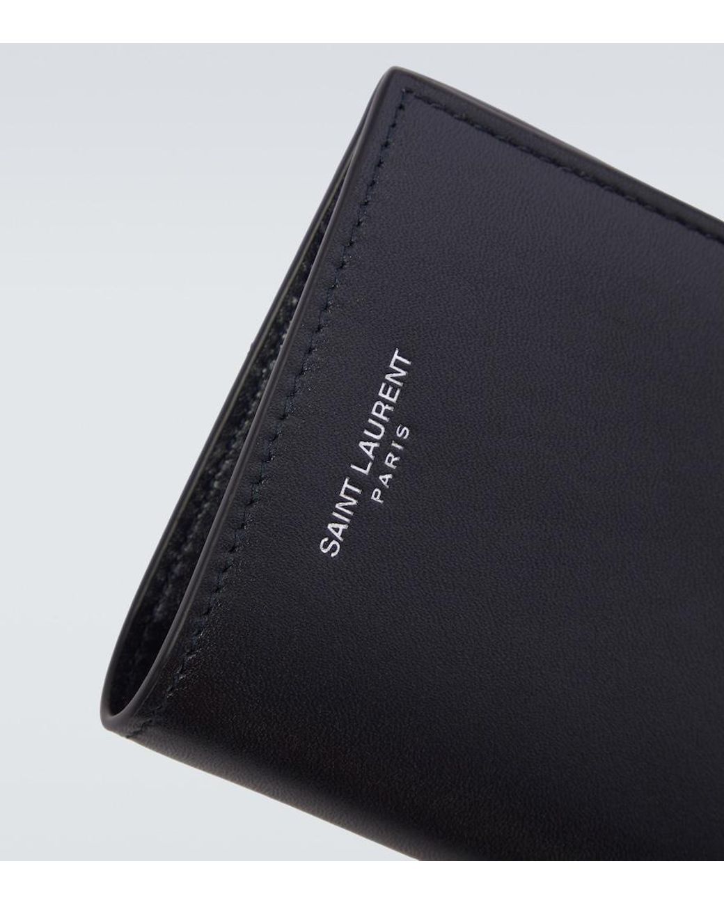 Saint Laurent Blue Leather Wallet for men