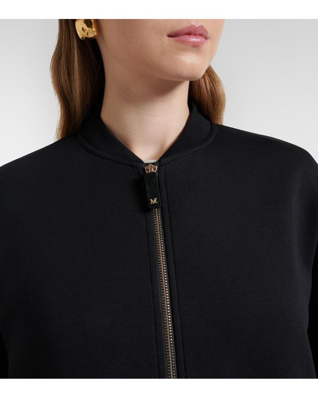 Max Mara Black Radioso Cotton-Blend Blouson Jacket