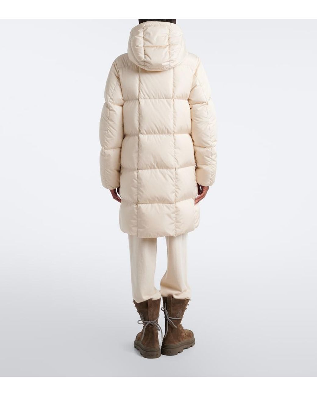 Moncler Natural Litte Hooded Down Coat