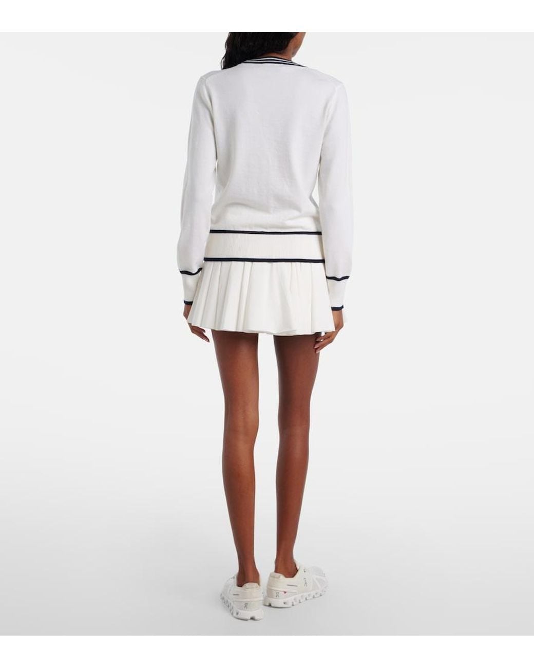 Tory Burch Gray Wool-Blend Cardigan