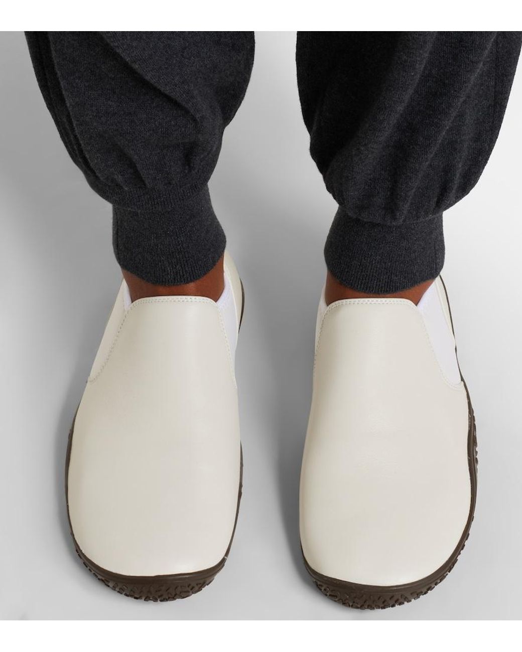 Lemaire White Glove Leather Slip-On Sneakers