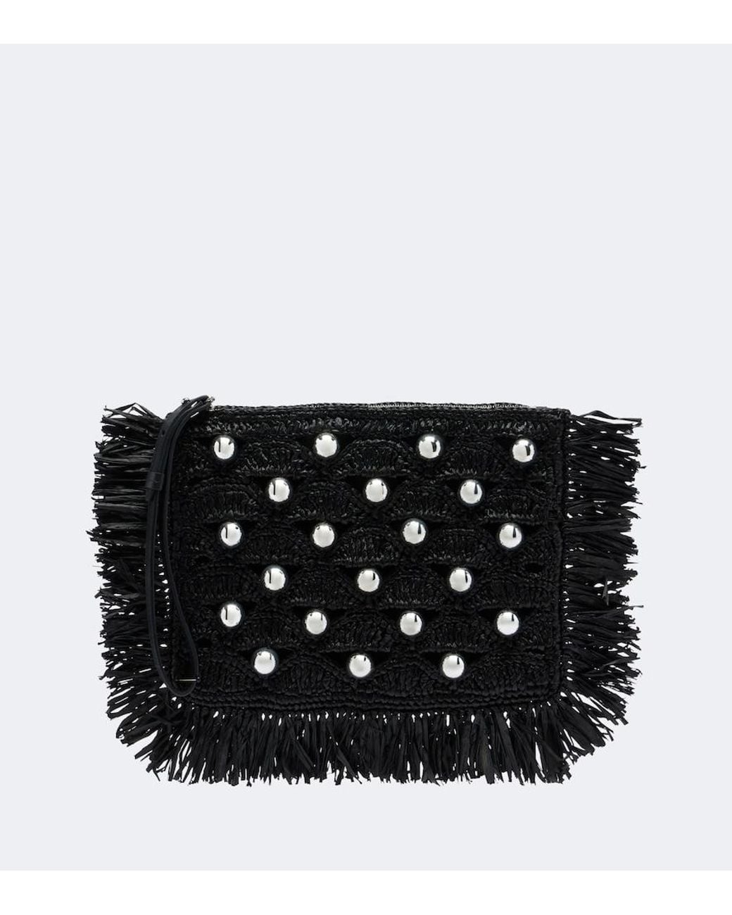 Rabanne Black Sac A Main Small Studded Clutch