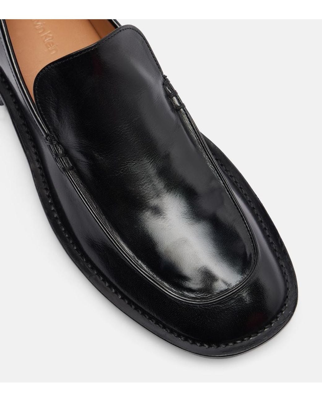 Calvin Klein Black Vela Leather Loafers