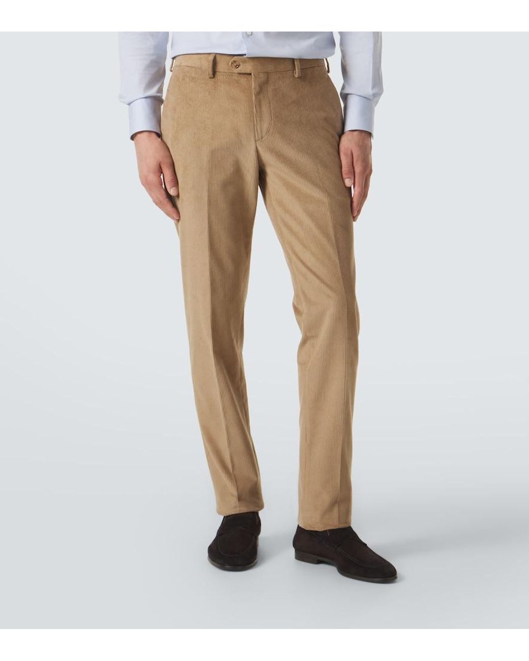 Lardini Natural Cotton Corduroy Slim Pants for men