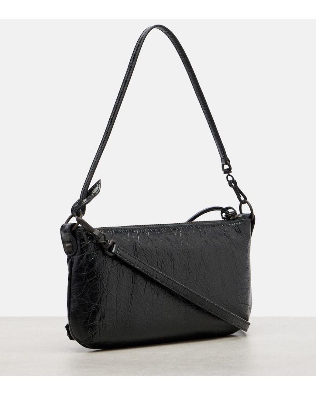Balenciaga Black Le City Leather Shoulder Bag