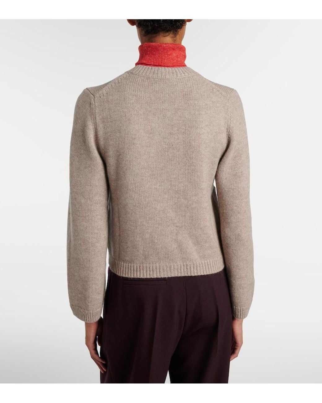 Jardin Des Orangers Natural Wool And Cashmere Cardigan