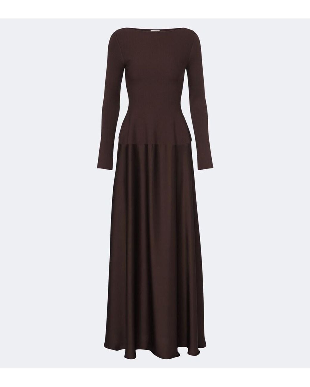 Jonathan Simkhai Brown Paola Knitted Satin Gown