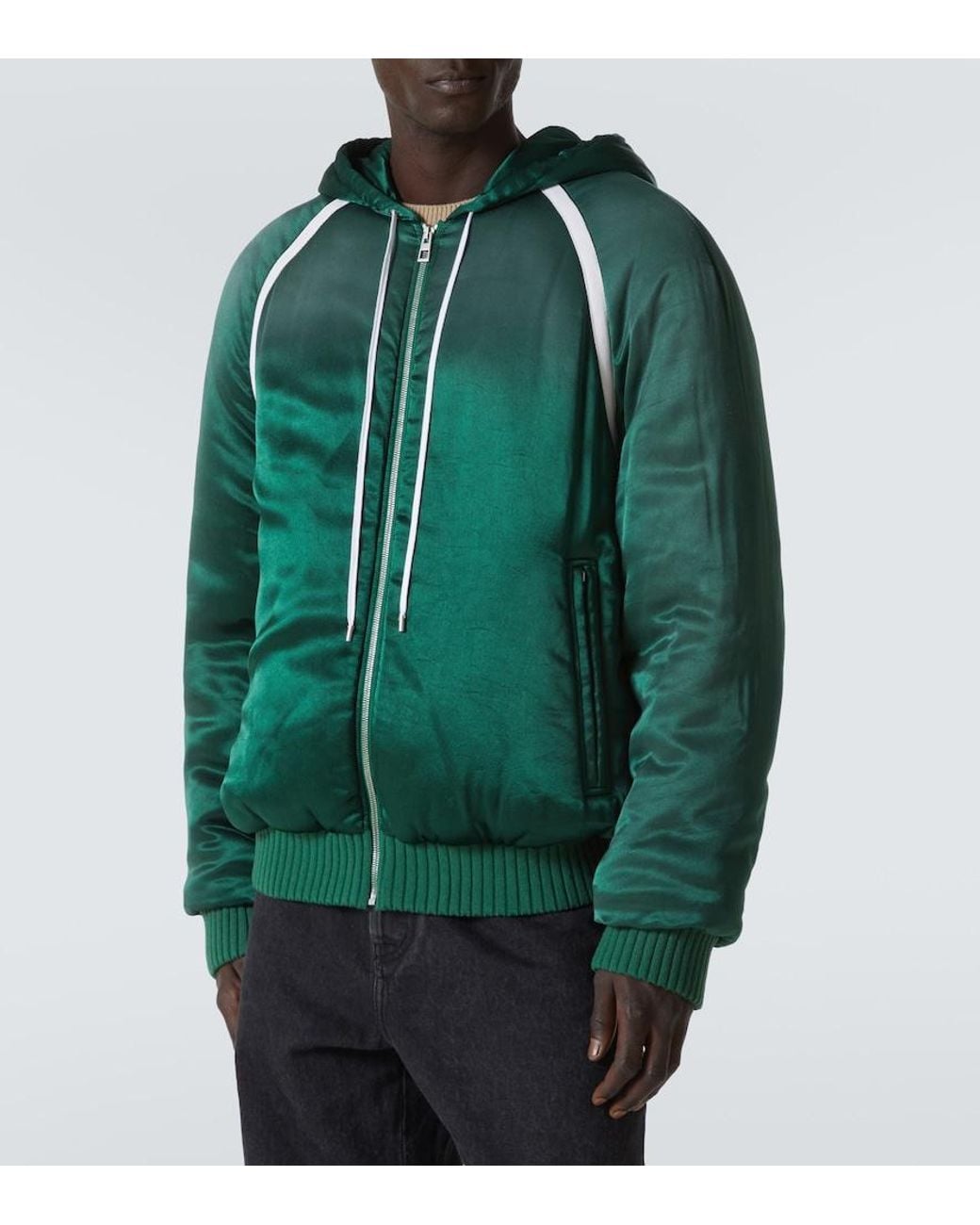 Loewe Green Satin Tracksuit Jacket for men