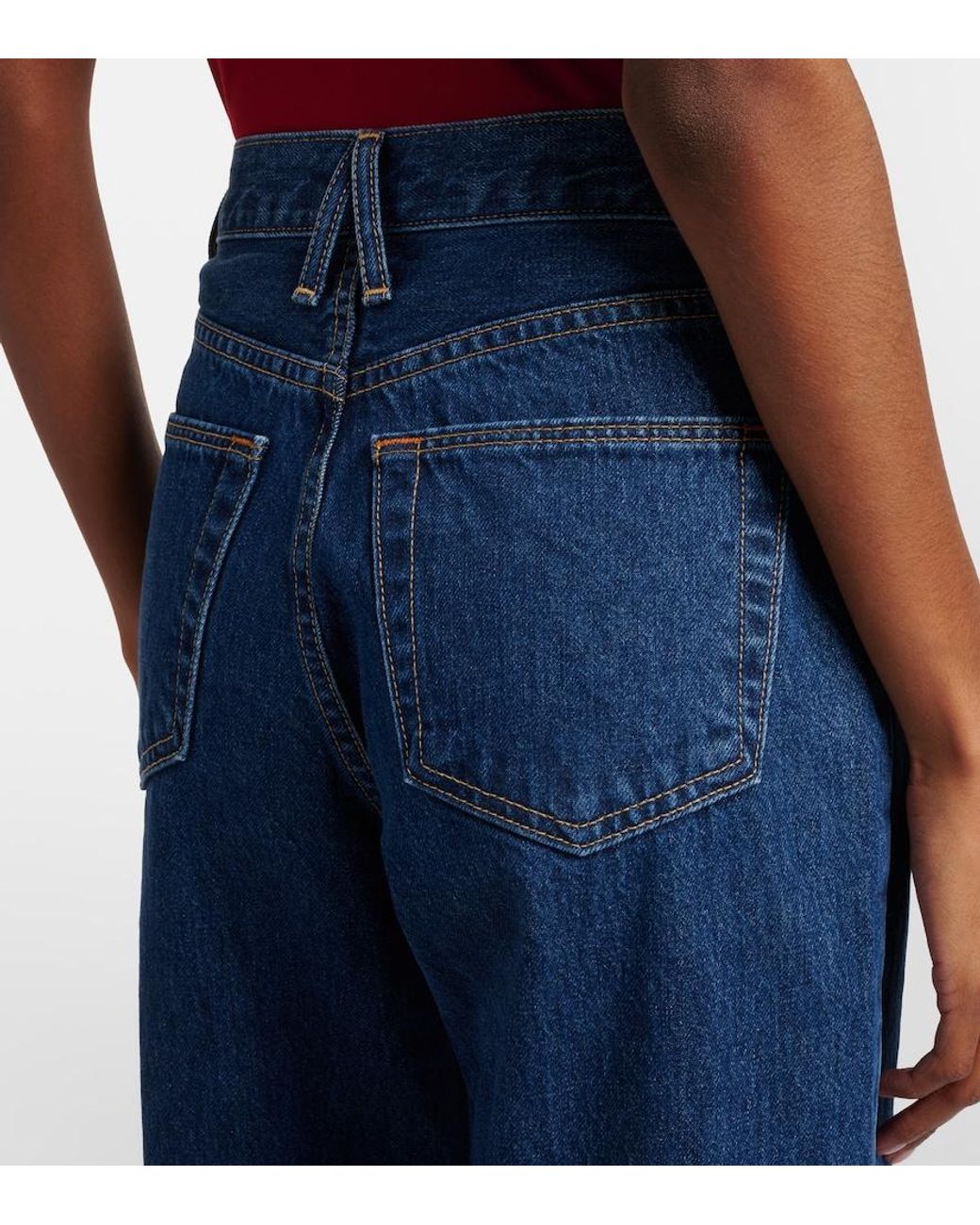 SLVRLAKE Denim Blue Grace Wide-Leg Jeans