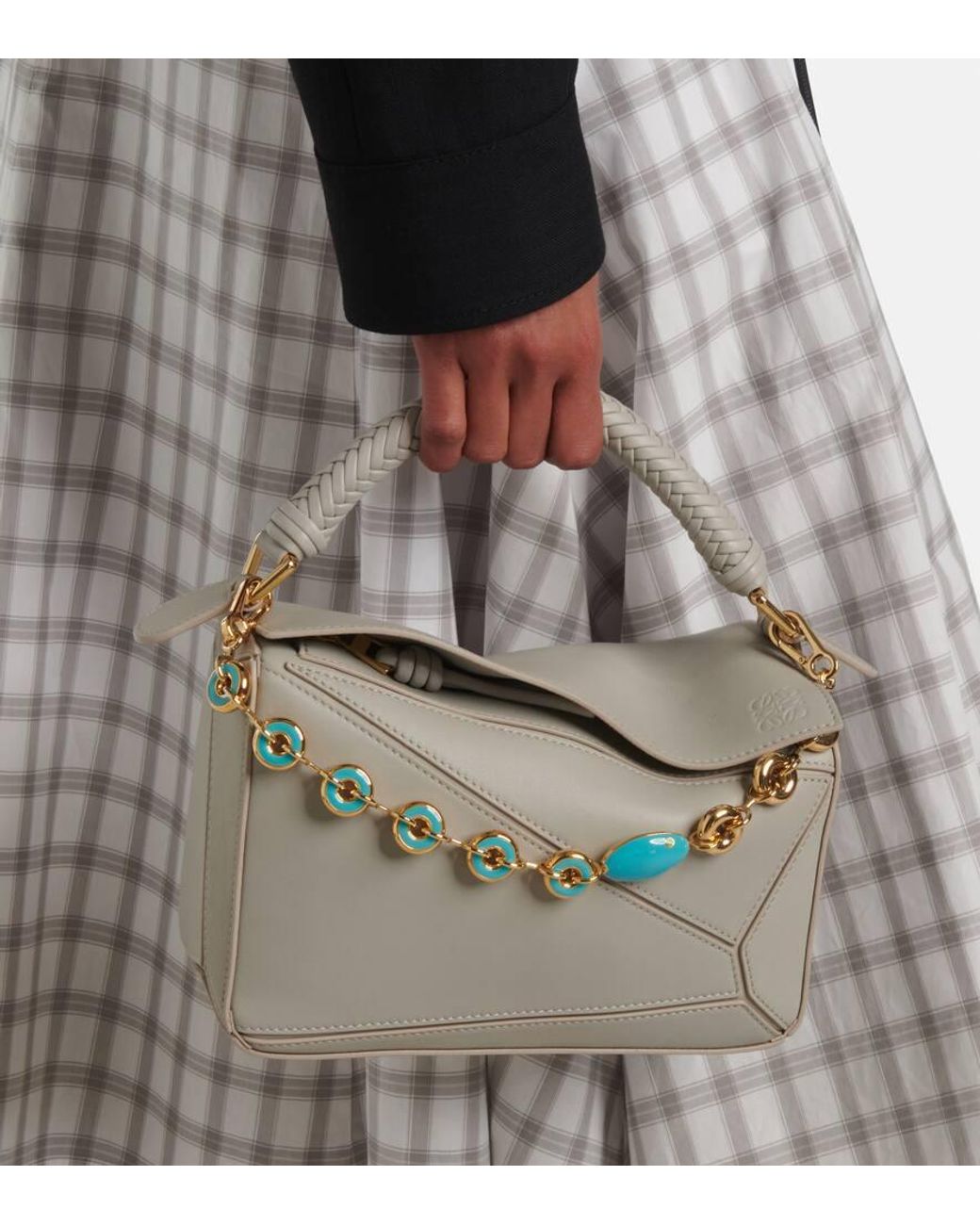 Loewe Snake Donut Bag Strap in White | Lyst